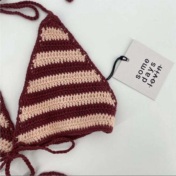 💗 3/$10 💗 NEW Revolve Miles crochet front tie bikini top Size Small - Picture 7 of 10